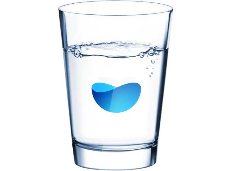 Glass of mineral water